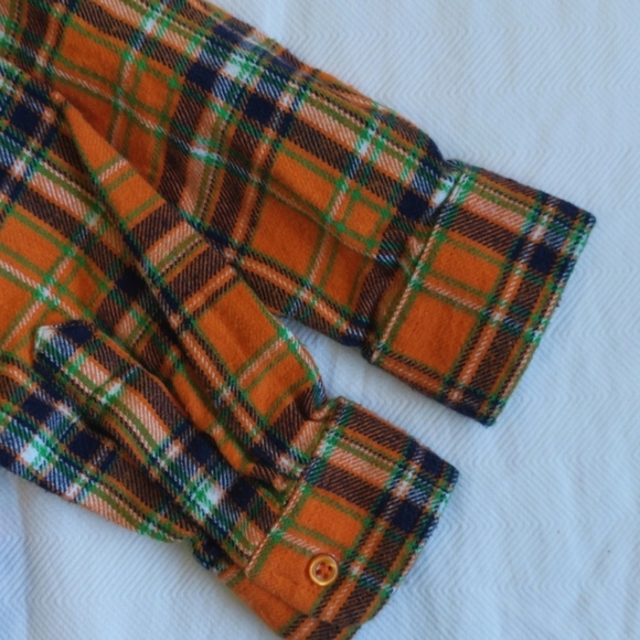 toffy house soft plaid flannel button down shirt 12-18 months baby toddler boy - Picture 5 of 6